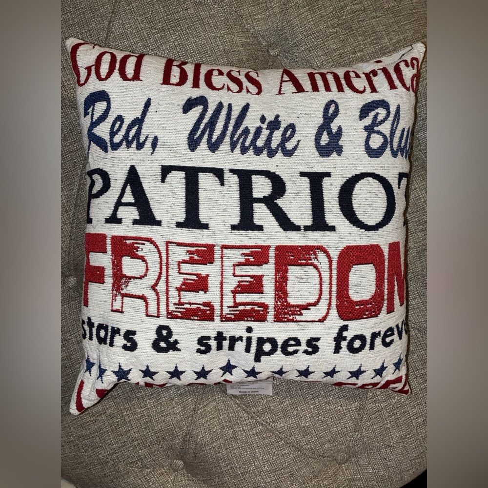 🇺🇸God Bless America Throw Pillow 15” X 15”